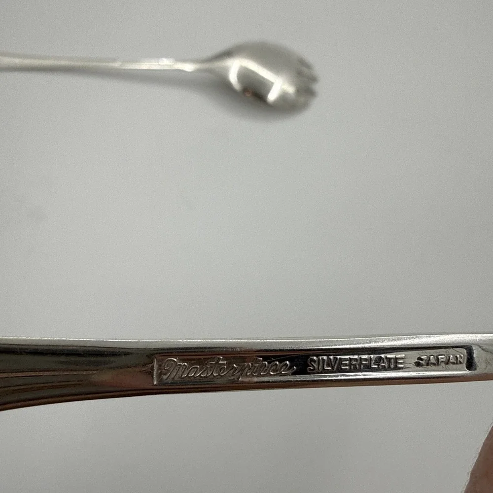 Masterpiece Japan‎ Vintage Silver plated Salad Serving Fork And Spoon